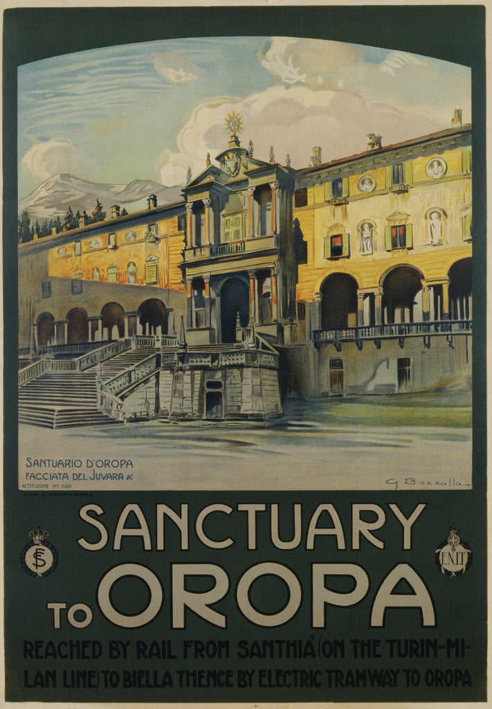 Detail of Sanctuary to Oropa Poster by G. Bozzalla