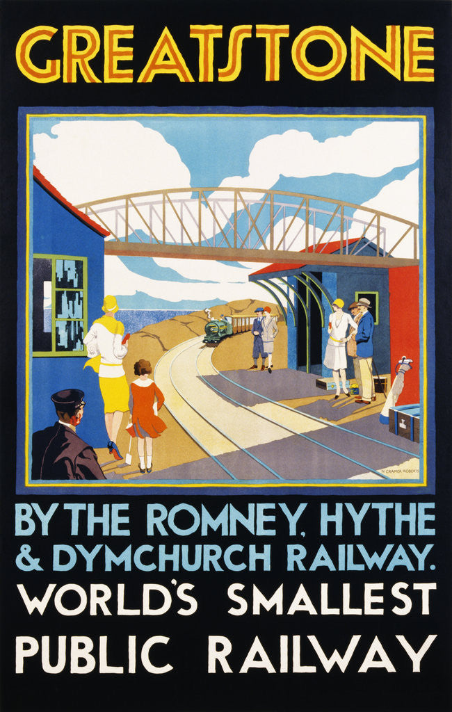 Detail of Greatstone - World's Smallest Public Railway Poster by N. Cramer Roberts