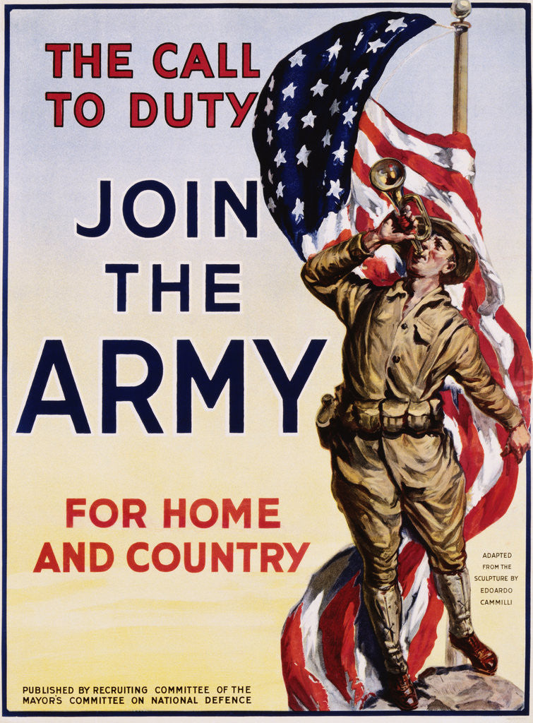 Detail of The Call to Duty for Home and Country Poster by Corbis