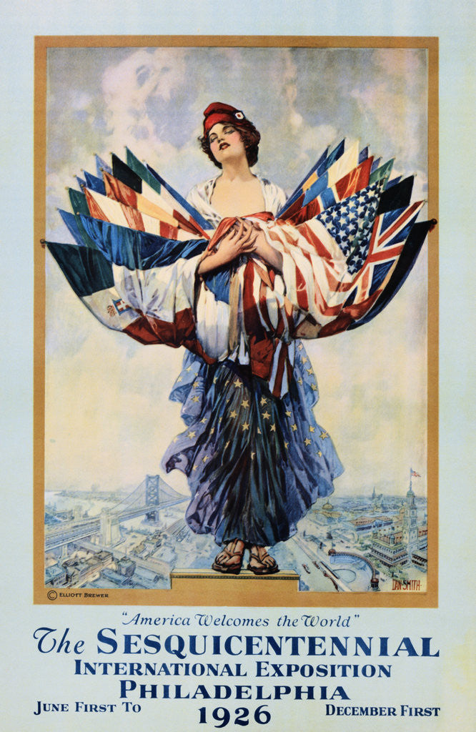 Detail of The Sesquicentennial International Exposition - Philadelphia 1926 Poster by Dan Smith