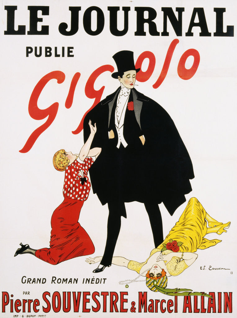 Detail of Le Journal Publie Gigolo Poster by Anonymous