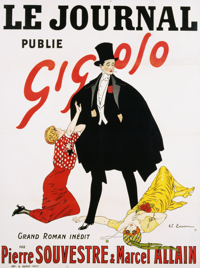 Detail of Le Journal Publie Gigolo Poster by Corbis