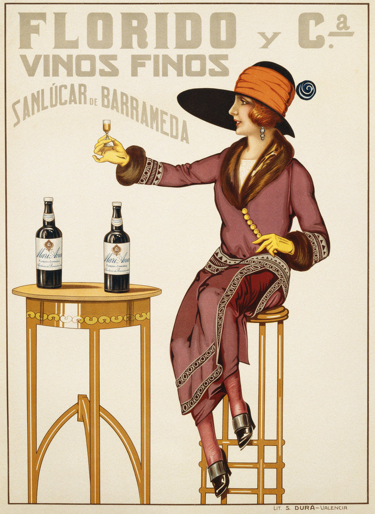 Detail of Poster for Florido and Company Fine Wines by Anonymous