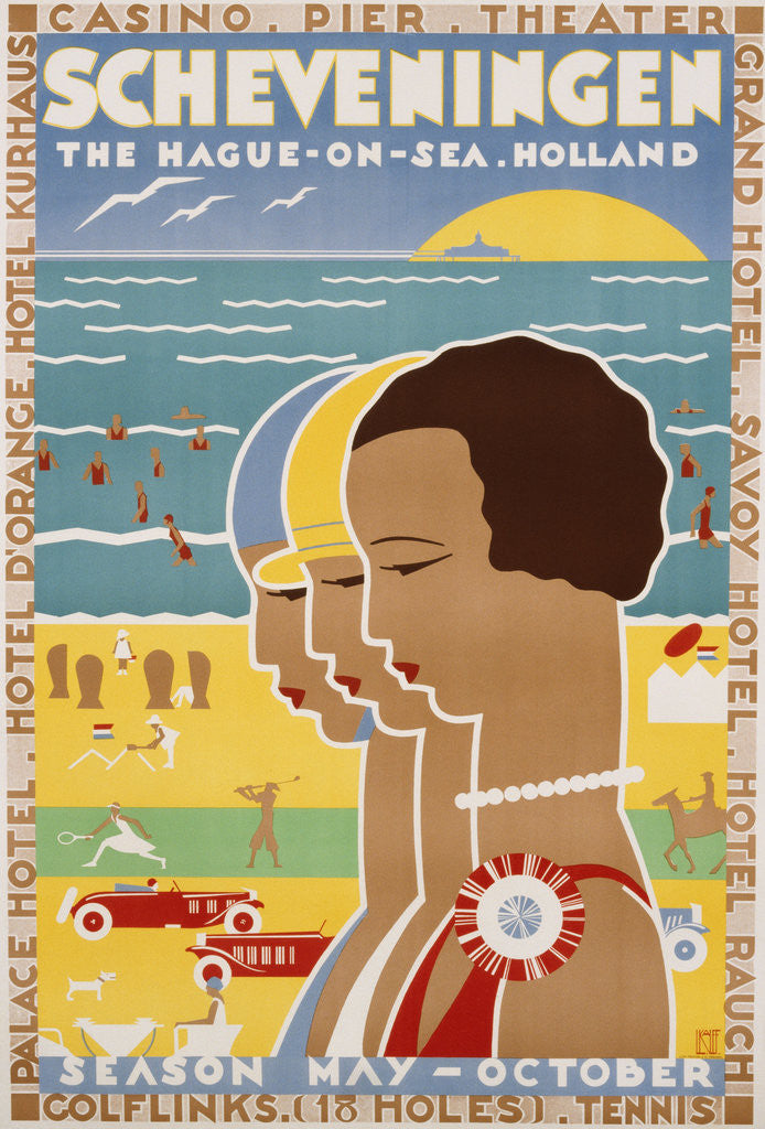 Detail of Scheveningen - The Hague-On-Sea - Holland Poster by Louis Kalff