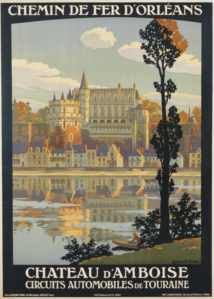 Detail of Chateau d'Amboise Poster by Constant Duval