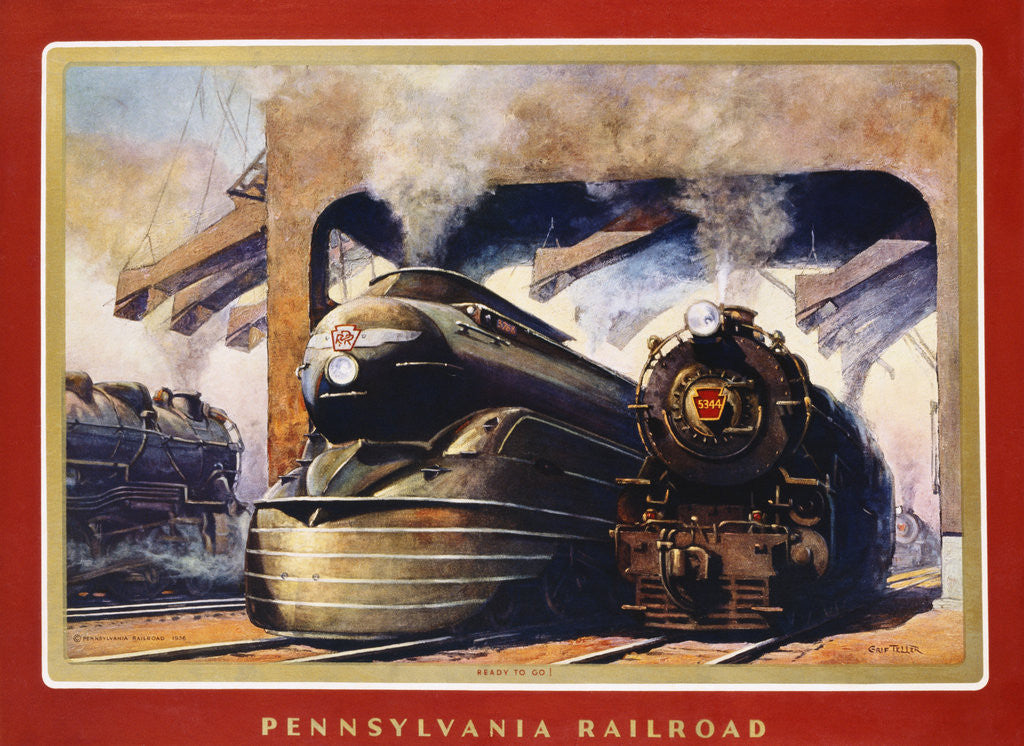 Detail of Pennsylvania Railroad, Ready to Go! by Grif Teller