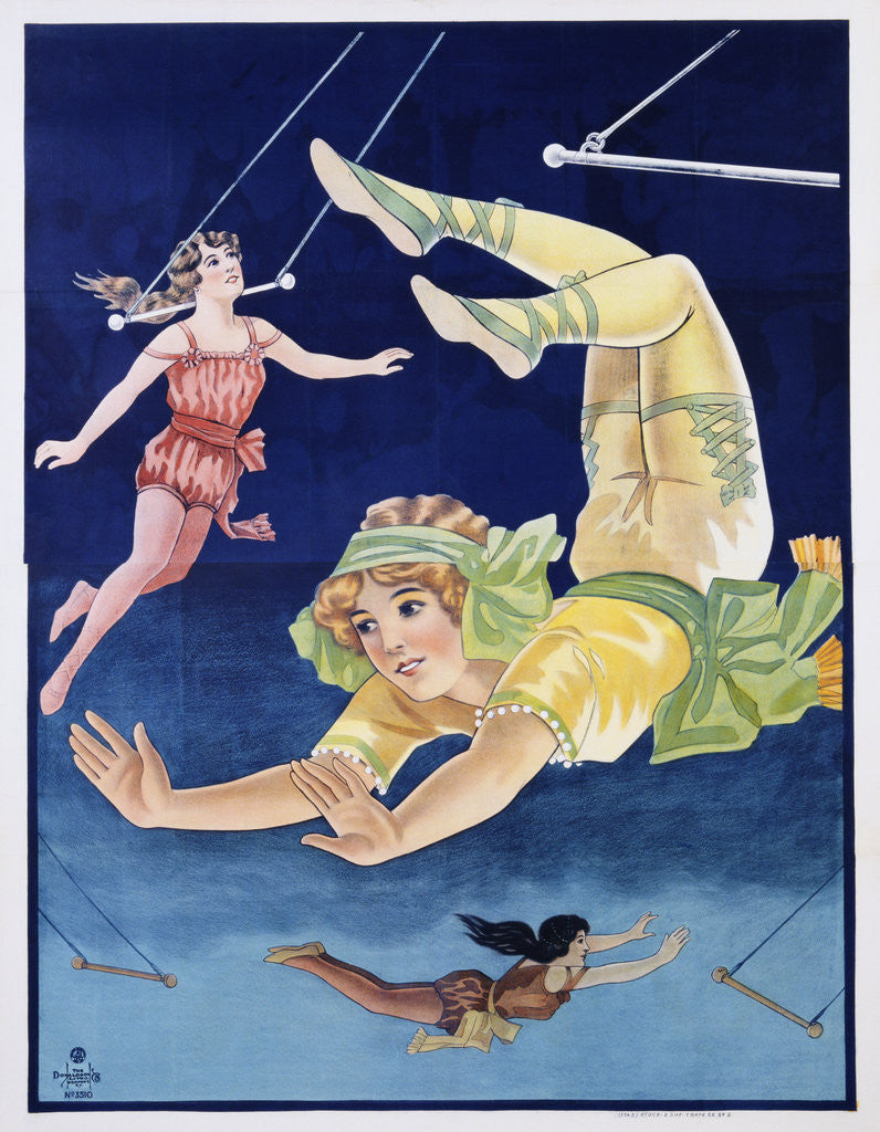 Detail of Poster of Stock Trapeze Artists by Anonymous