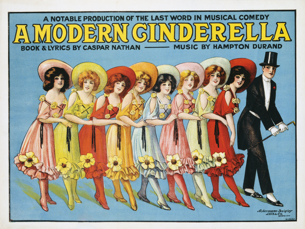 Detail of Poster Advertisement for A Modern Cinderella by Anonymous