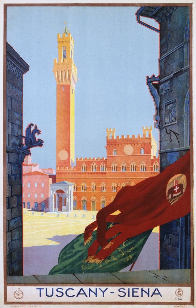 Detail of Tuscany-Siena Travel Poster by Corbis