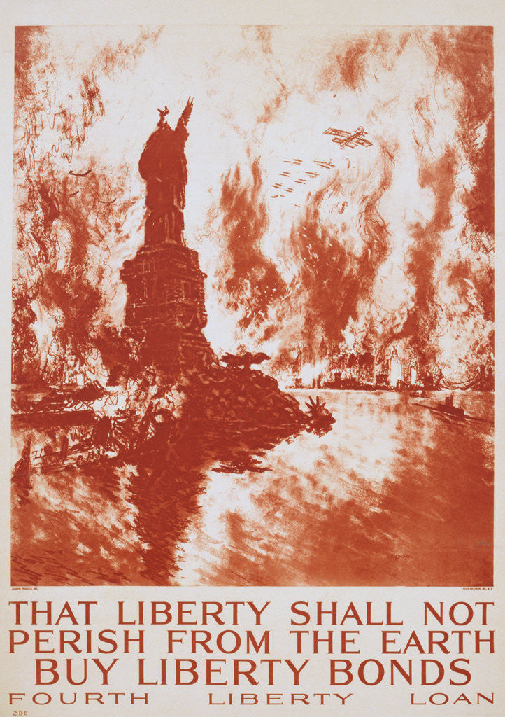 Detail of That Liberty Shall Not Perish from the Earth - Buy Liberty Bonds Poster by Joseph Pennell