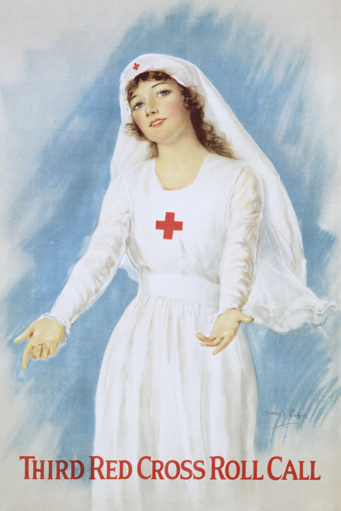 Detail of Third Red Cross Roll Call Poster by Haskell Coffin