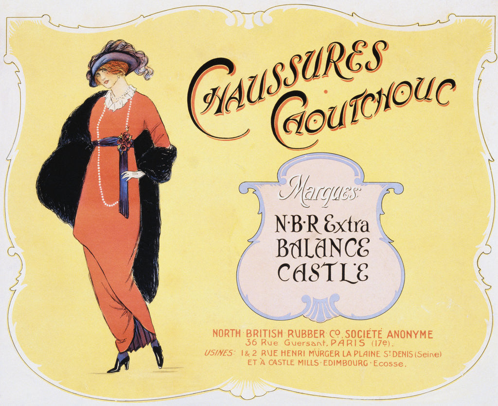 Detail of Chaussures Caoutchouc Advertisement by Anonymous