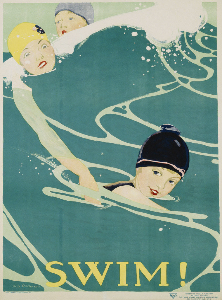 Detail of Swim! Poster by Anita Parkhurst