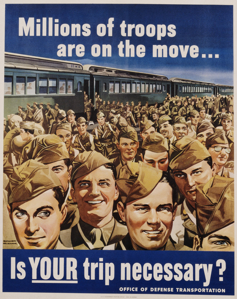 Detail of Is Your Trip Necessary? Poster by Montgomery Melbourne