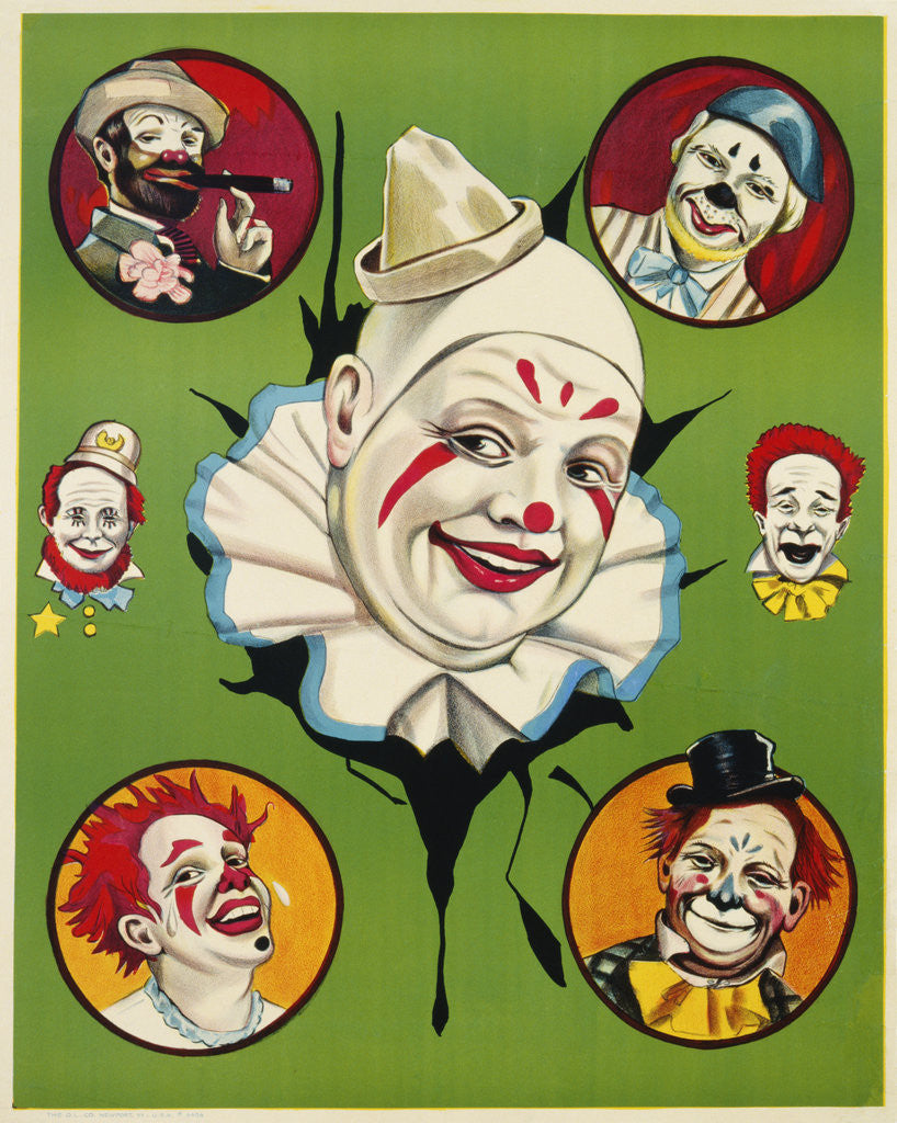 Detail of Menage of Clowns Poster by Anonymous