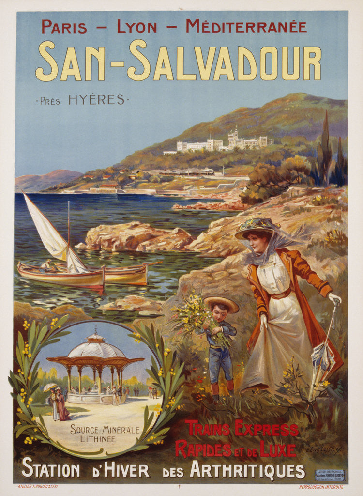 Detail of San-Salvadour Poster by Ernest Louis Lessieux