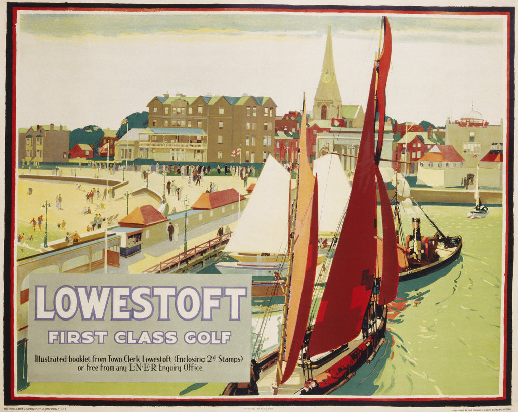 Detail of Lowestoft First Class Golf Poster by Anonymous