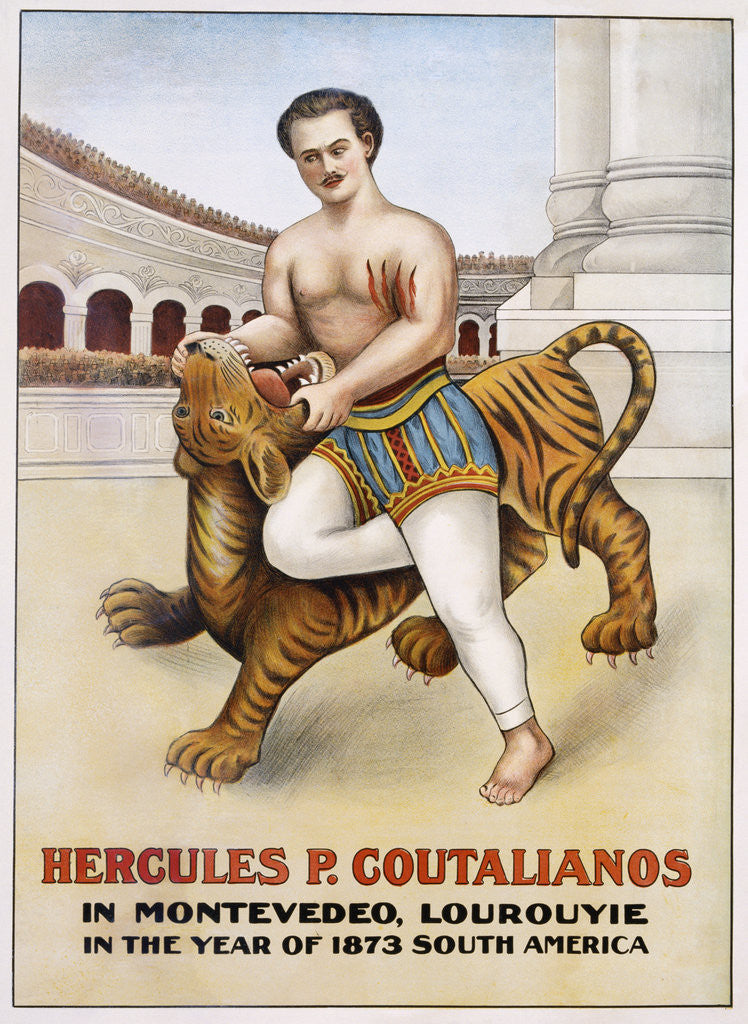 Detail of Poster Advertisement for Hercules P. Coutalianos by Anonymous