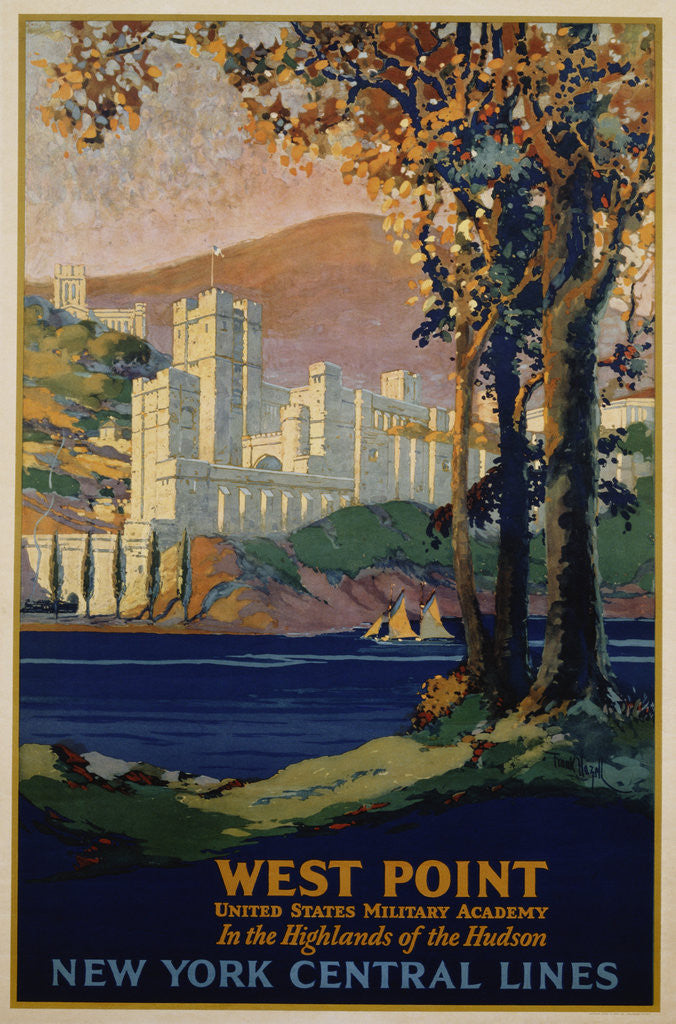 Detail of West Point - New York Central Lines Travel Poster by Frank Hazell