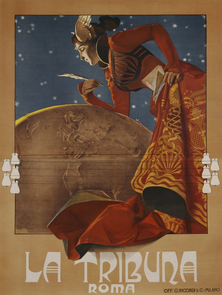 Detail of La Tribuna Roma Poster by Giovanni Maria Mataloni