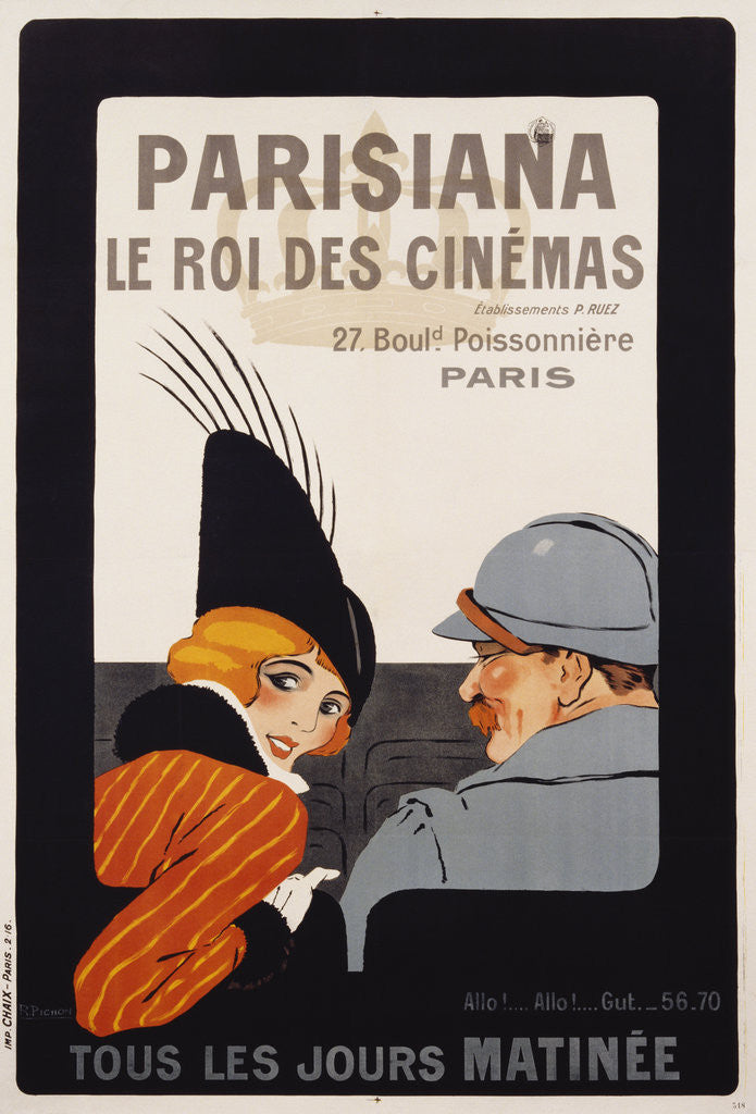 Detail of Parisiana Le Roi des Cinemas Poster by R. Pichon