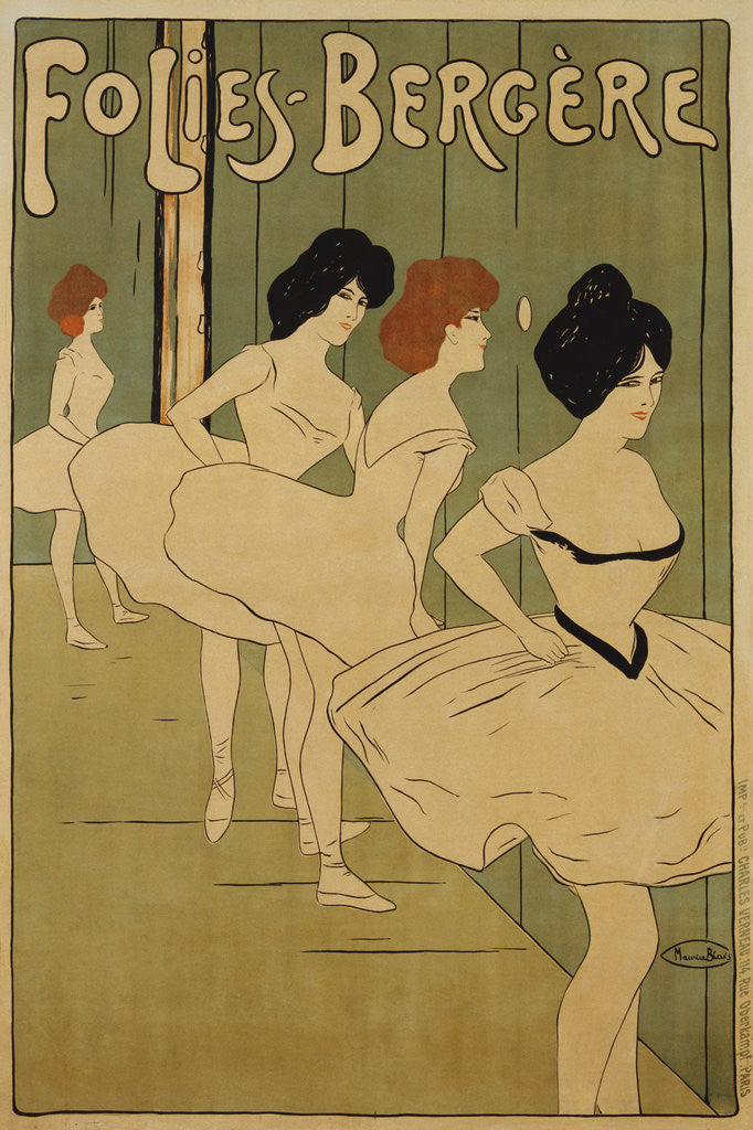 Detail of Folies-Bergere Poster by Maurice Biais