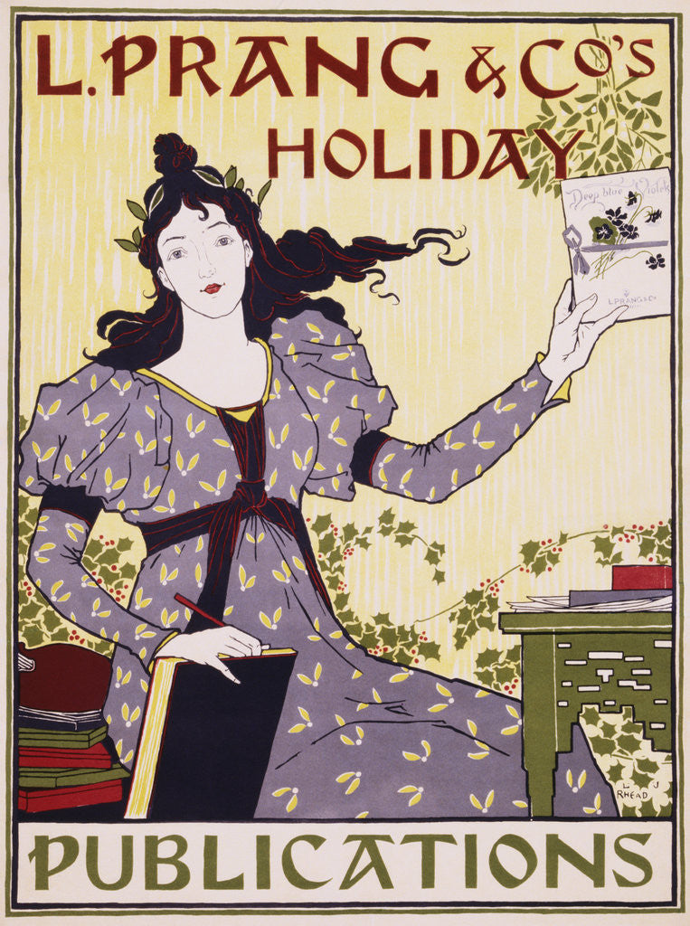 Detail of L. Prang & Co.'s Holiday Publications Poster by Louis John Rhead