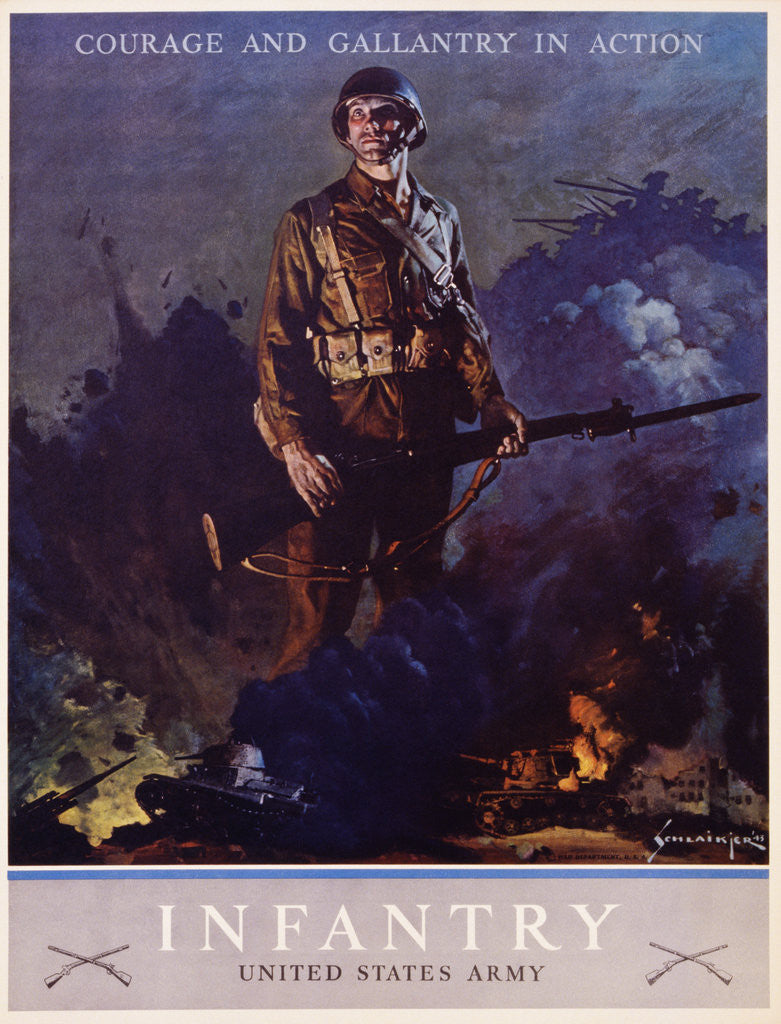 Detail of Infantry Recruitment Poster by Jes Schlaikjer