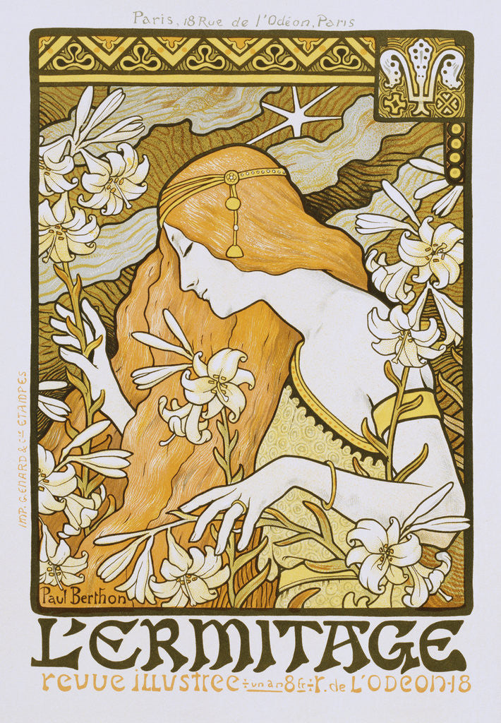 Detail of L'Ermitage Poster by Paul Berthon