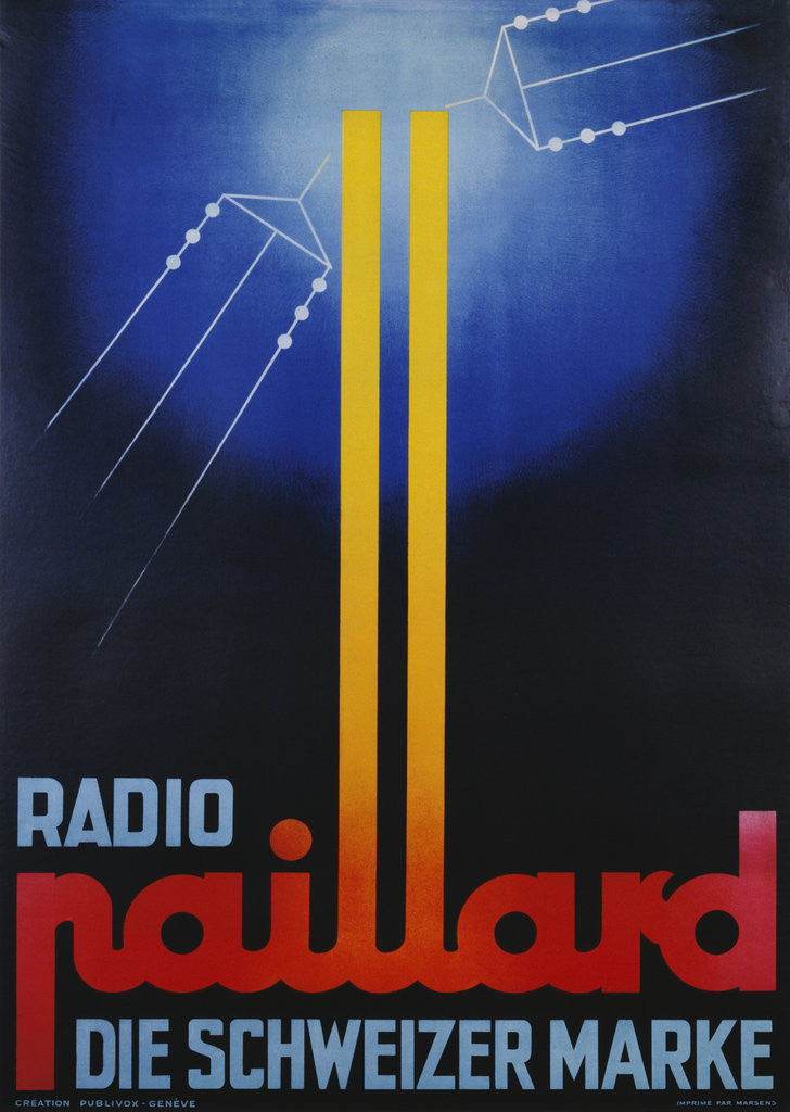 Detail of Radio Paillard: Die Schweizer Marke Poster by Corbis