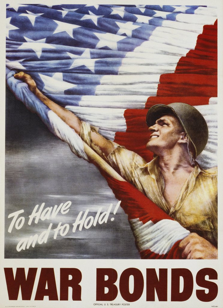 Detail of To Have and to Hold! War Bonds Poster by Anonymous