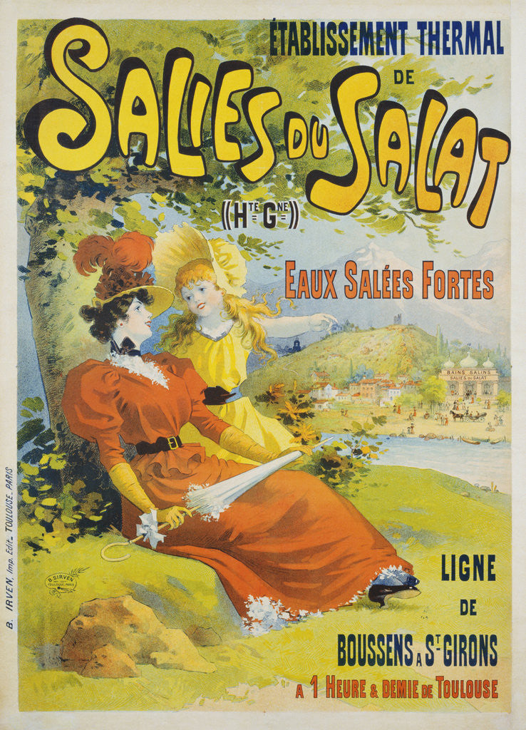 Detail of Salies du Salat Resort Advertisement Poster by Anonymous