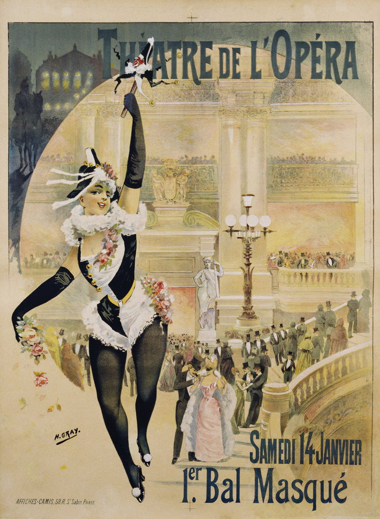 Detail of Theatre de l'Opera Poster by Henri Gray