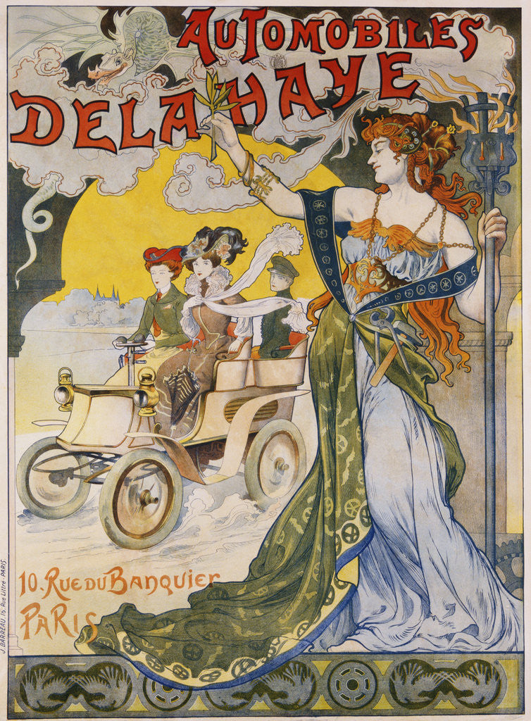 Detail of Automobiles Delahaye Poster by Anonymous