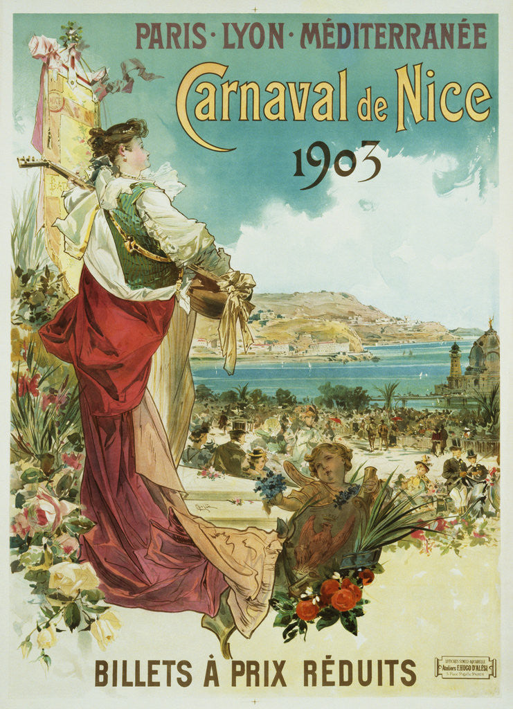 Detail of Carnaval de Nice Poster by Hugo d'Alesi