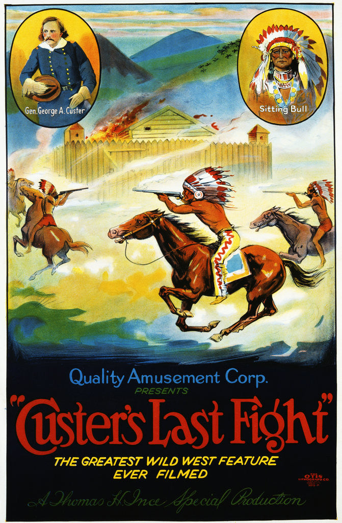Detail of Custer's Last Fight Film Advertisement Poster by Corbis