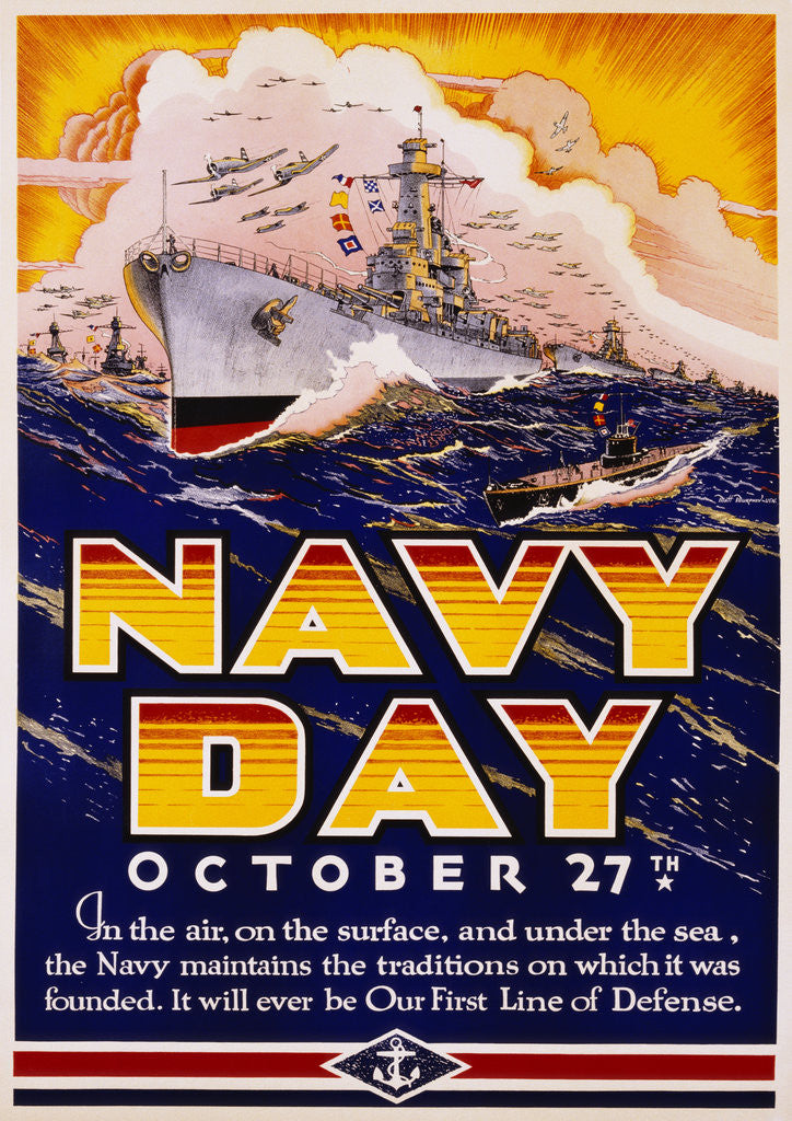 Detail of Navy Day October 27th Poster by Matt Murphey