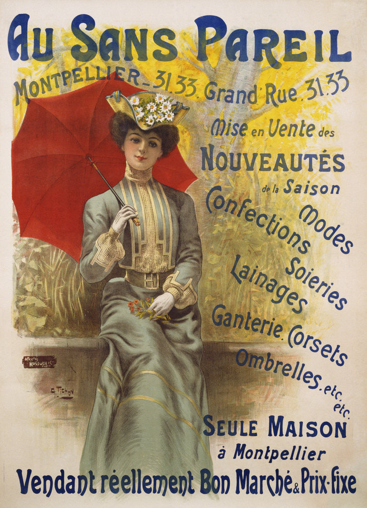 Detail of Au Sans Pareil by Charles Tichon