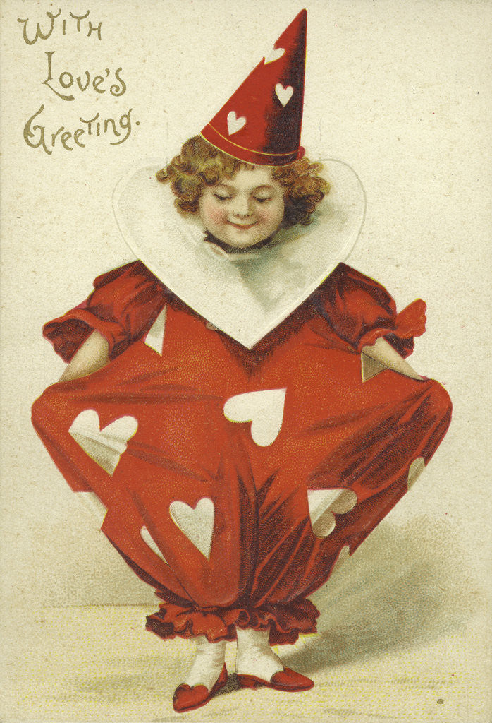 Detail of With's Love's Greeting Valentine Postcard by Corbis