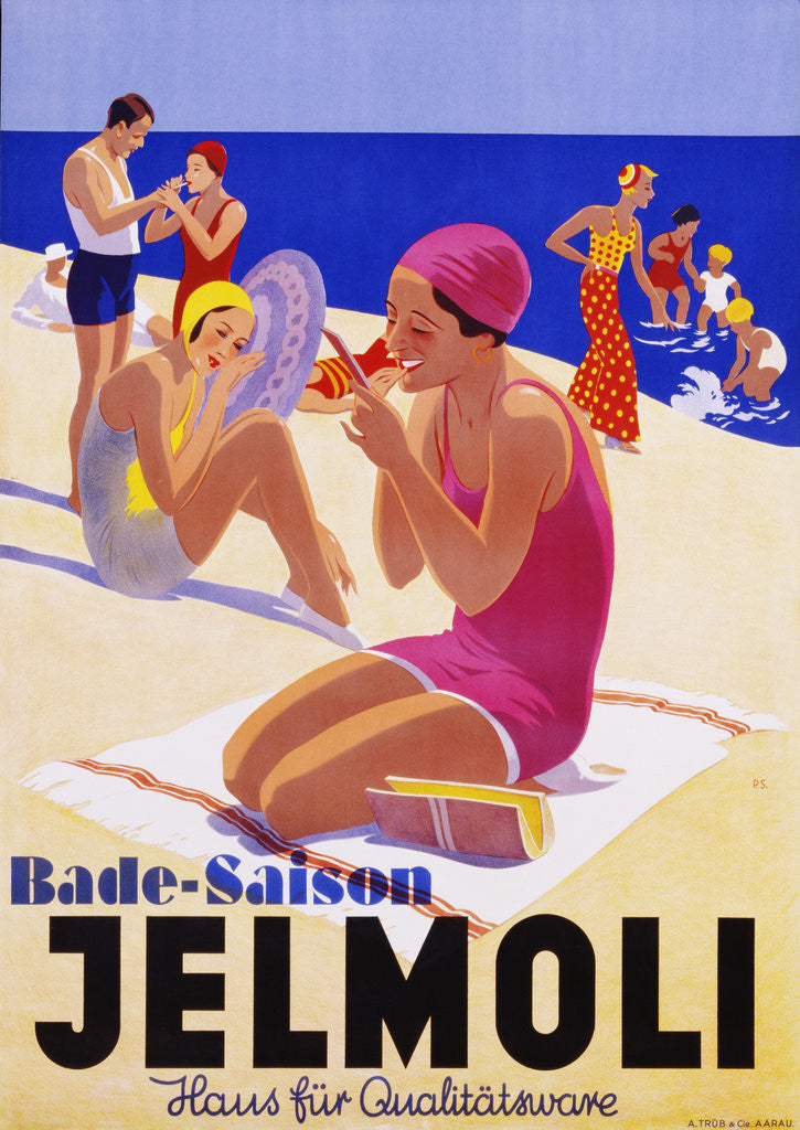 Detail of Bade-Saison Jelmoli Poster by Anonymous