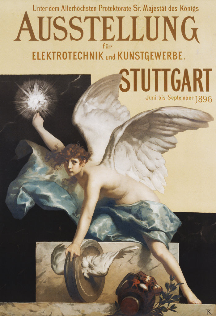 Detail of Ausstellung fur Elektrotechnik und Kunstgewerbe Poster by Corbis