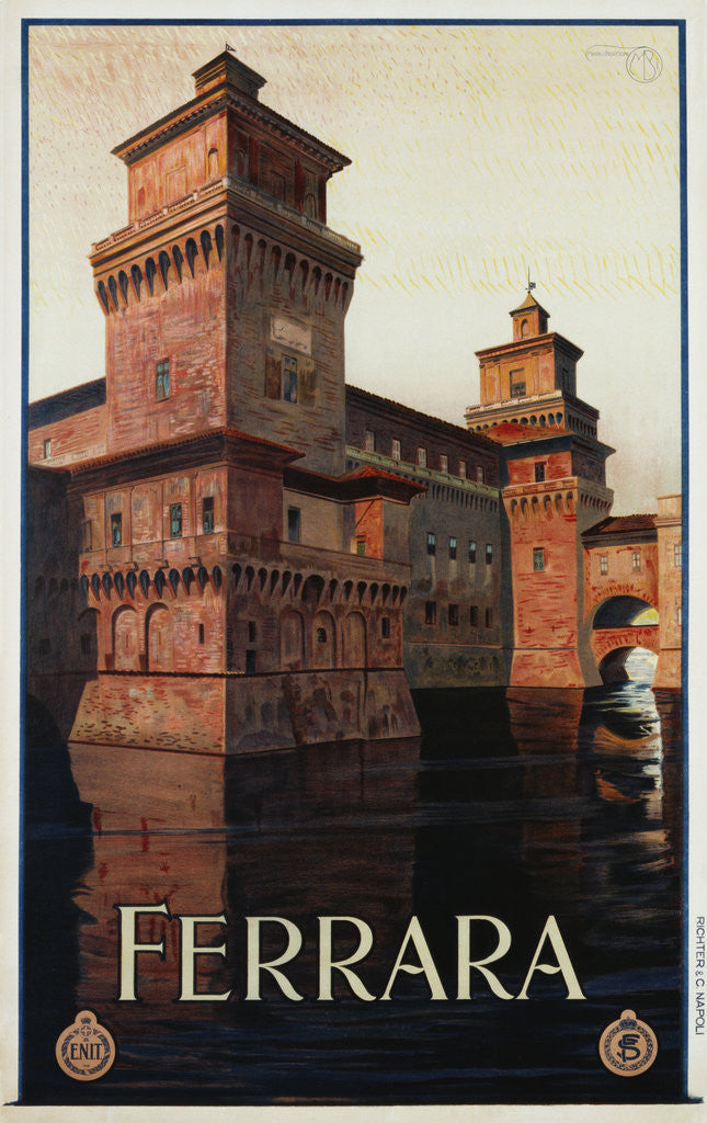 Detail of Ferrara Poster by Mario Borgoni