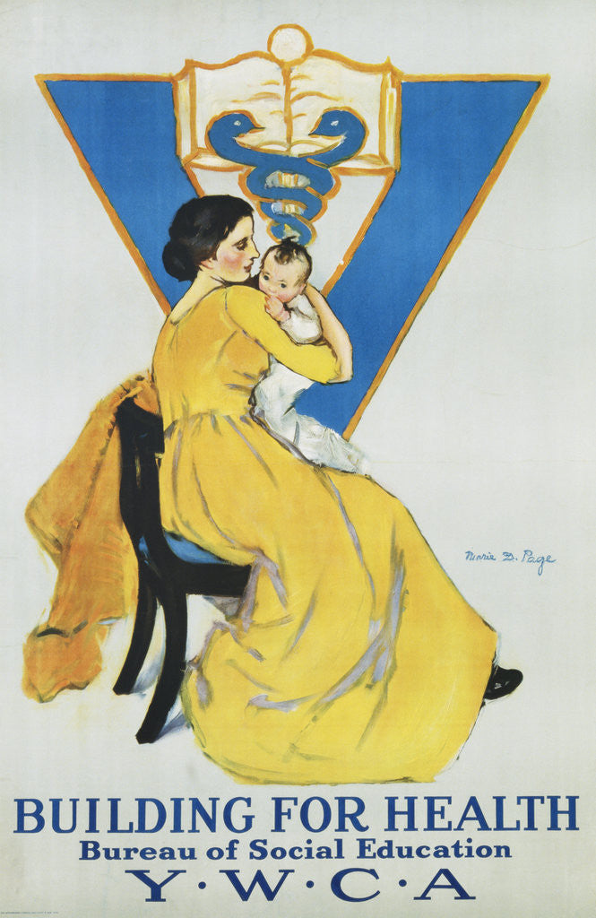 Detail of Building for Health, Y.W.C.A. Poster by Marie Danforth Page
