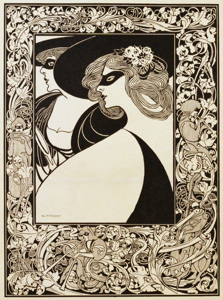 Detail of Masquerade Poster by William H. Bradley