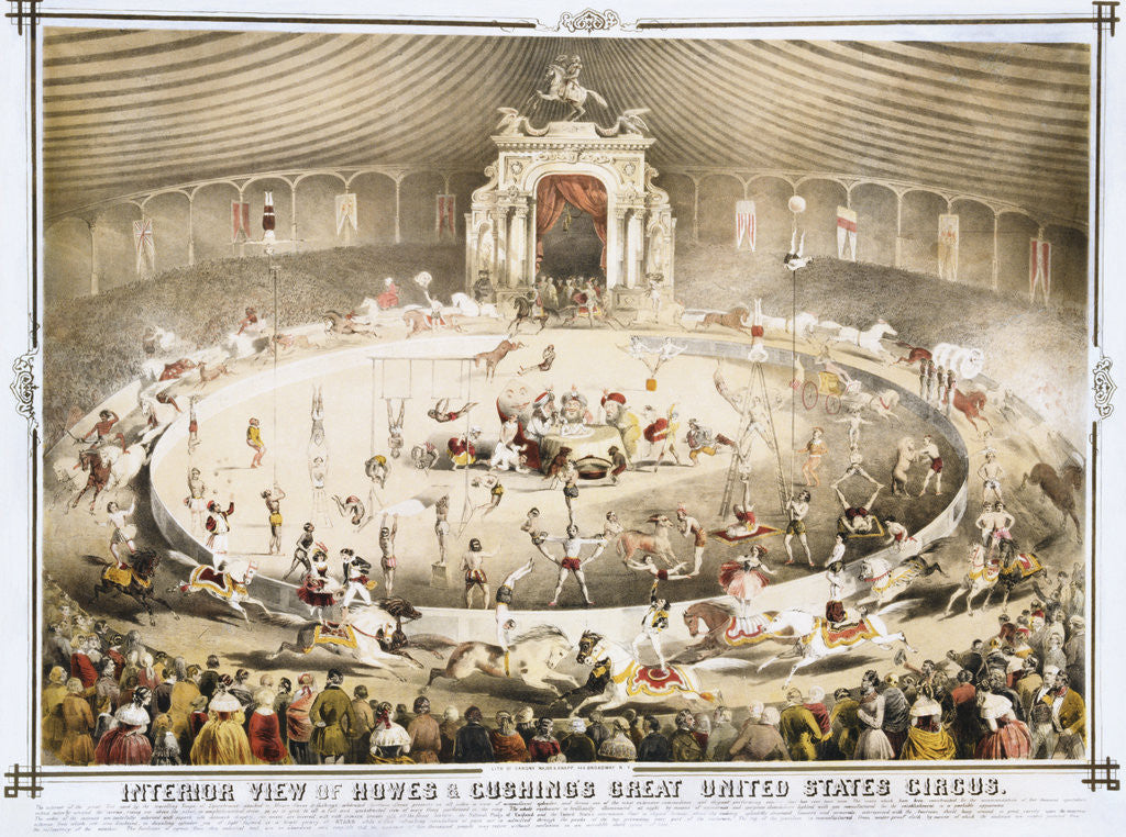Detail of Interior View of Howes & Cushing's Great United States Circus Poster by Corbis