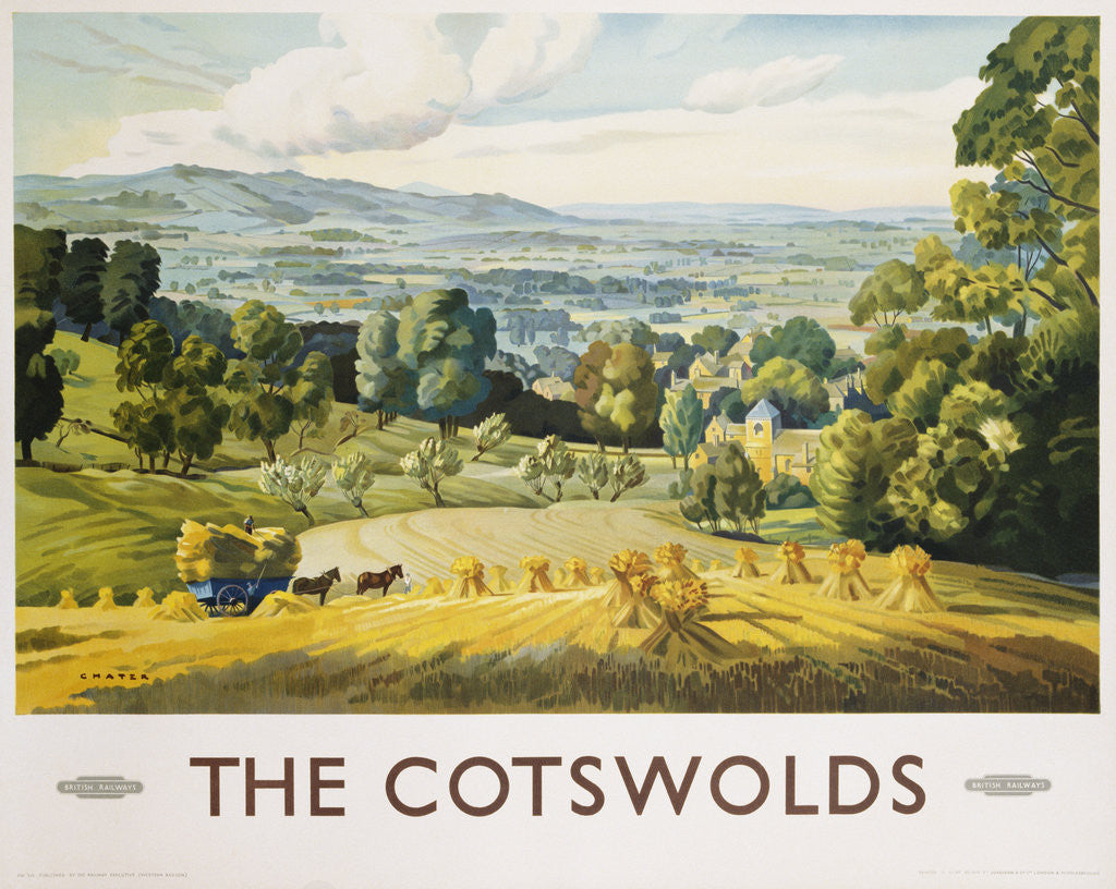 Detail of The Cotswolds Poster by Chater