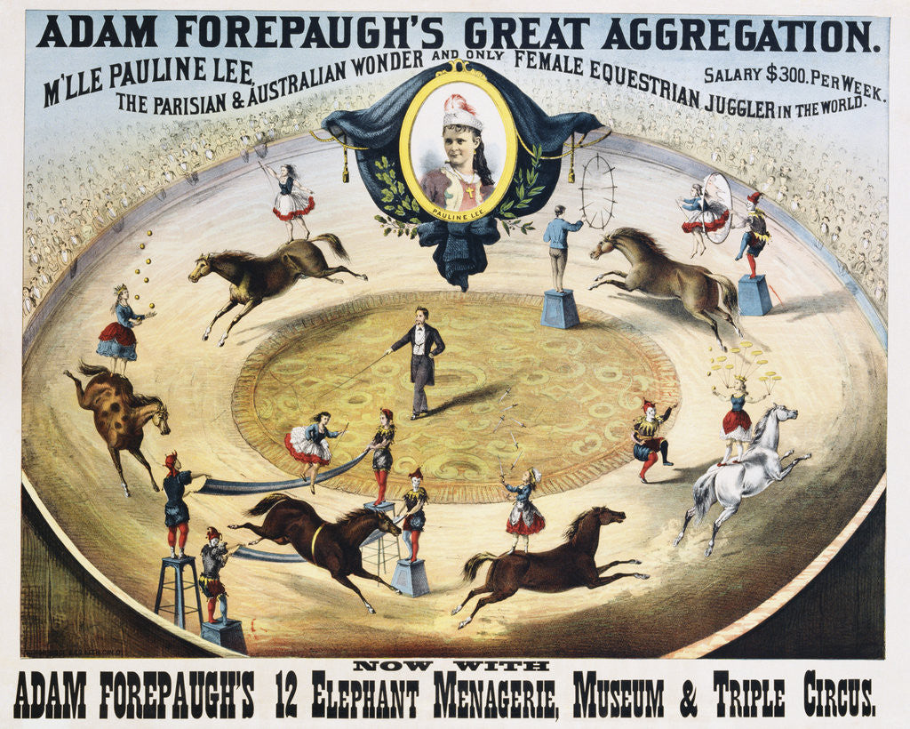 Detail of Adam Forepaugh's Great Aggregation Poster by Anonymous