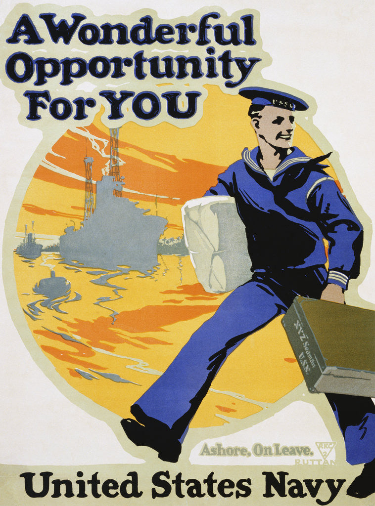 Detail of A Wonderful Opportunity for You Recruitment Poster by Ruttan