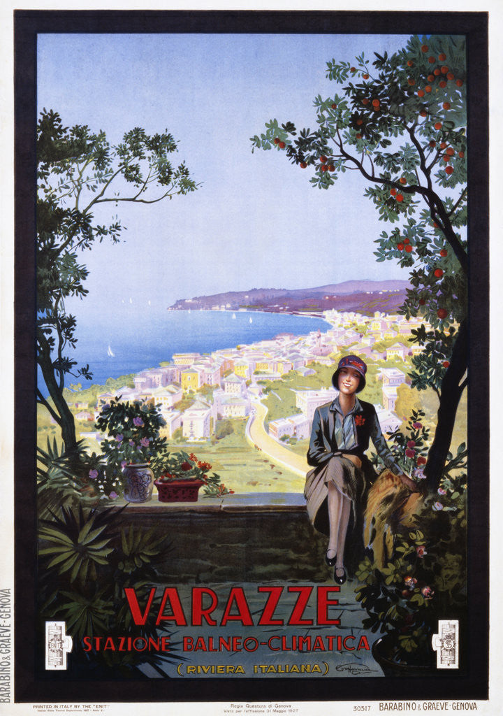 Detail of Varazze Italian Travel Poster by Corbis