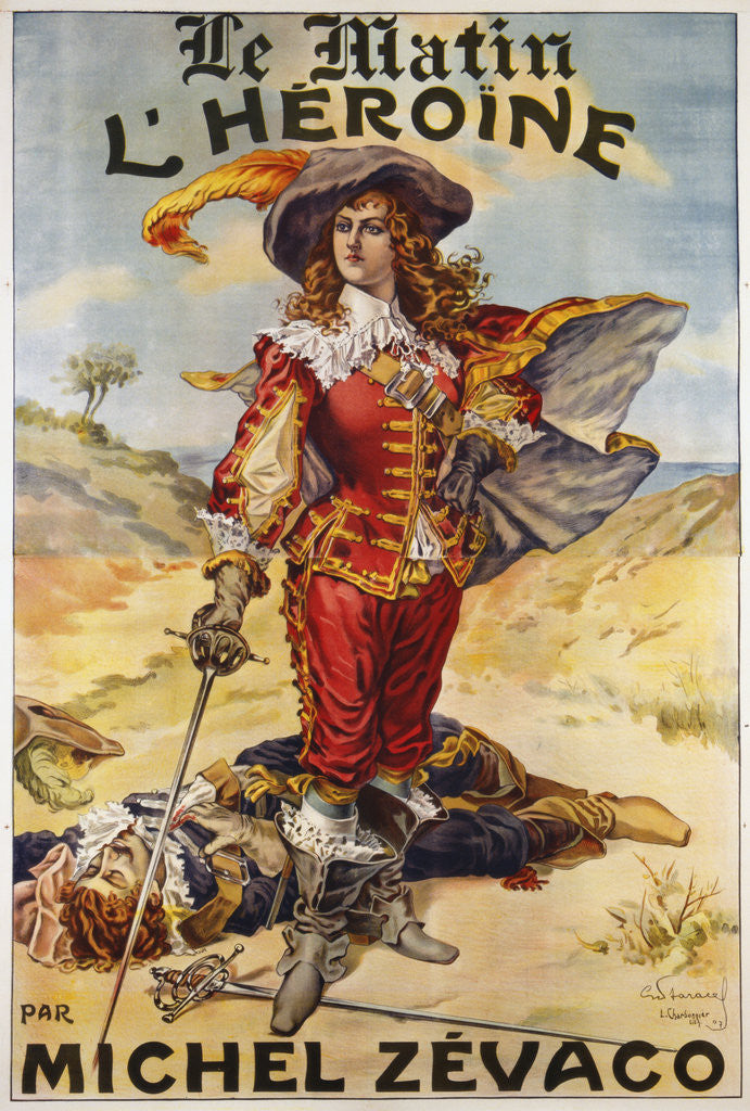 Detail of Le Matin L'Heroine French Advertising Poster by Anonymous